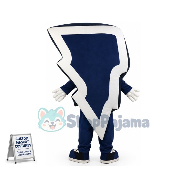 Blue Team Logo of Thunder Mascot Costume