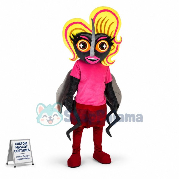 Fashion Model The Blonde Mosquito Lady Mascot Costume