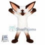 Agile Big-eared White Civet Cat Mascot Costume
