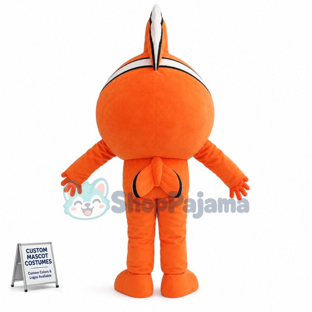 Orange Clownfish Nemo Mascot Cartoon Costume