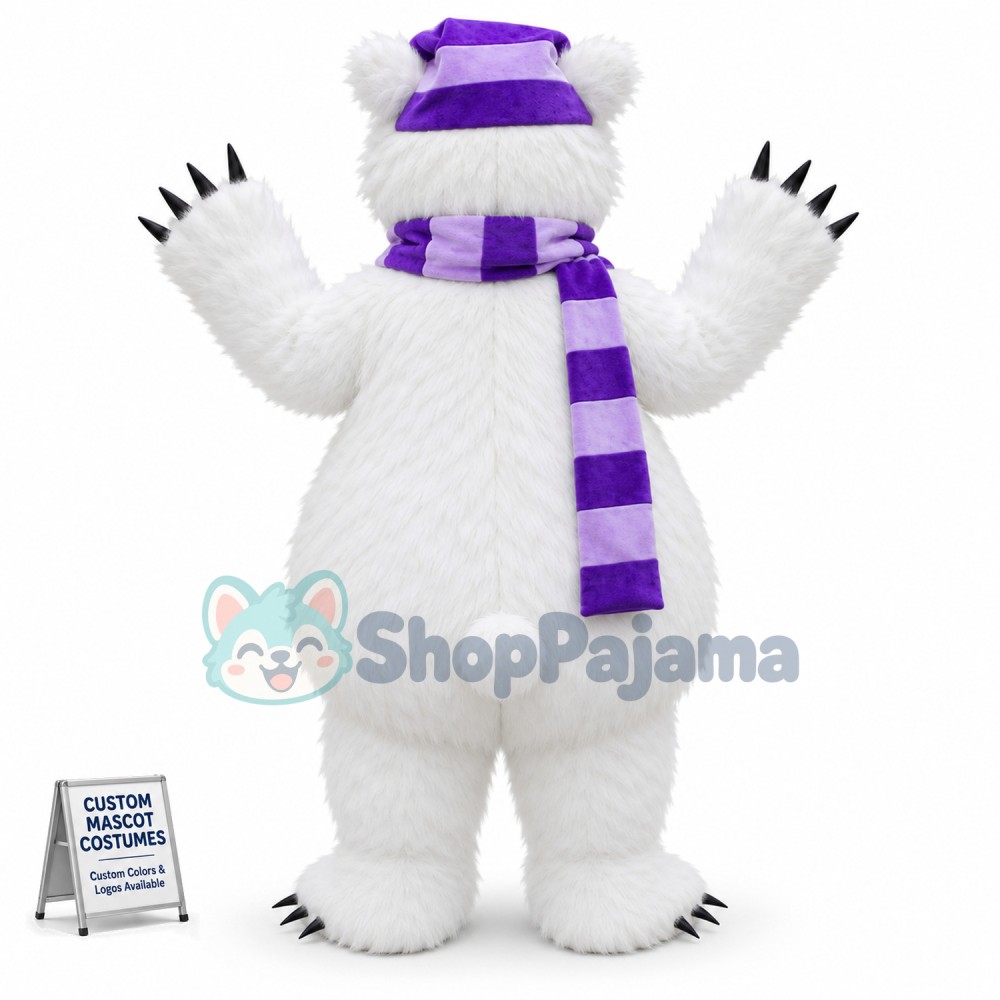 Stitched Violent Bear Mascot Adult Costume