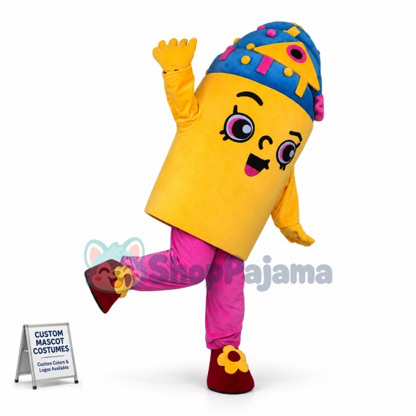 Blueberry Flavored Cupcake Filled With Sugar Granules Mascot Costume