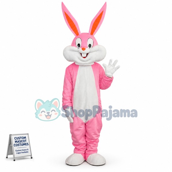 Bright Colored Cartoon Bugs Bunny Mascot Costume