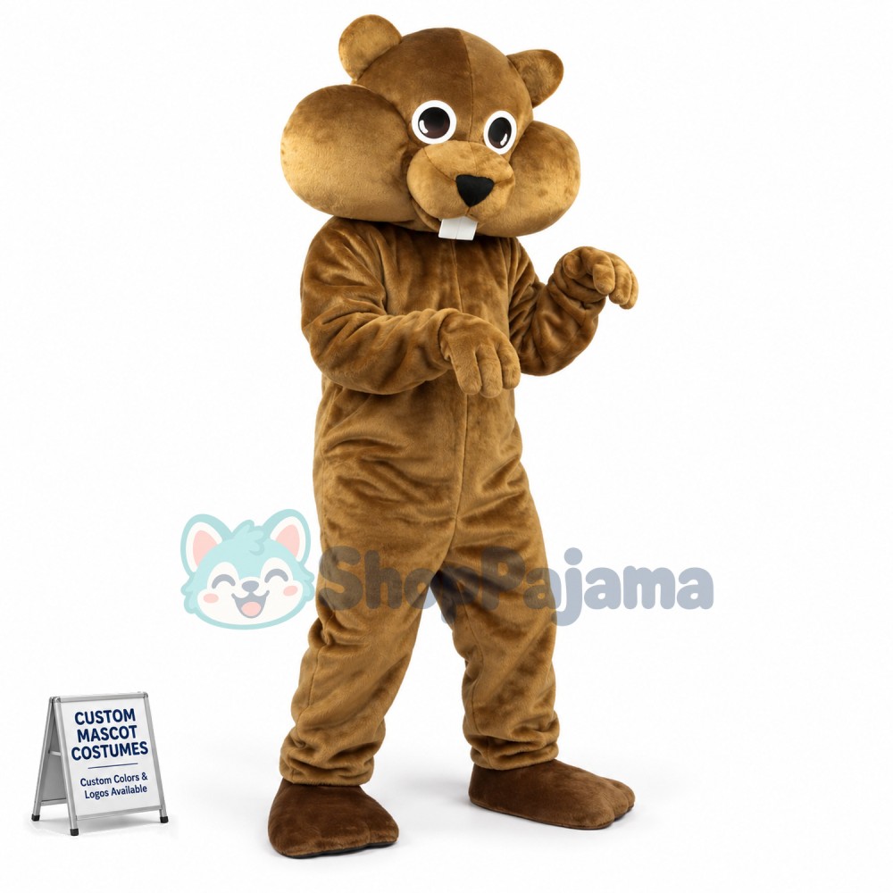 Acting Carefully Brown Chipmunk Mascot Costume