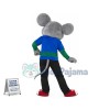 The Polite Gray Mouse Adult Mascot Costume