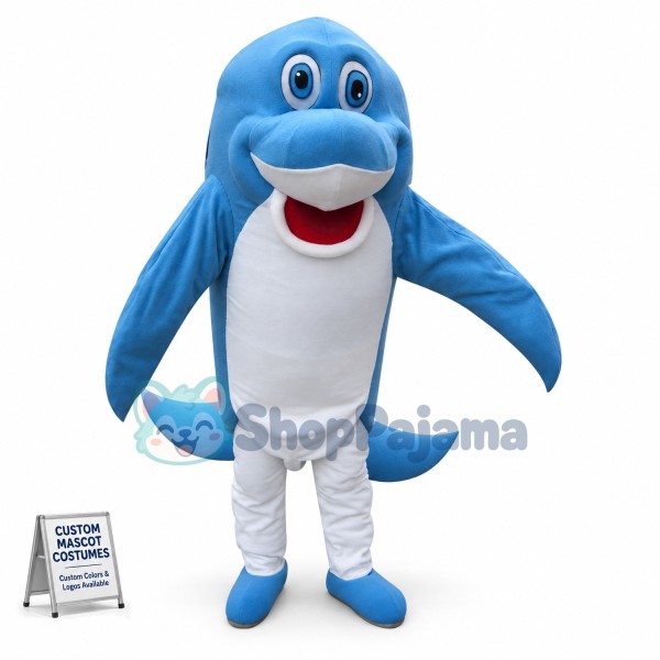 Adult Standing Version Dolphin Mascot Costume