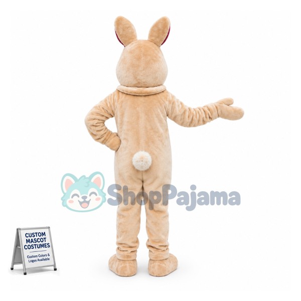 The Khaki Rabbit Following the Order Mascot Costume