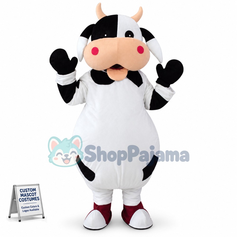 Adult Lovely Cow Mascot Costume