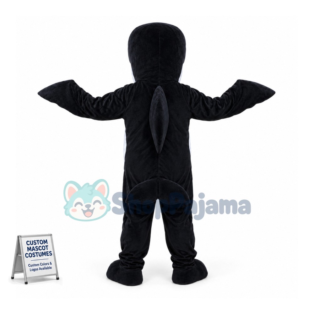 Customized Black Whale Mascot Costume
