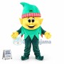 Dwarf Elf In Green Hat Mascot Costume