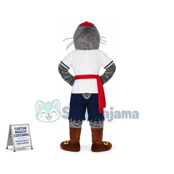 Wrestler Seal Tied To Race Rope Mascot Costume