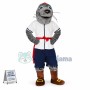 Wrestler Seal Tied To Race Rope Mascot Costume