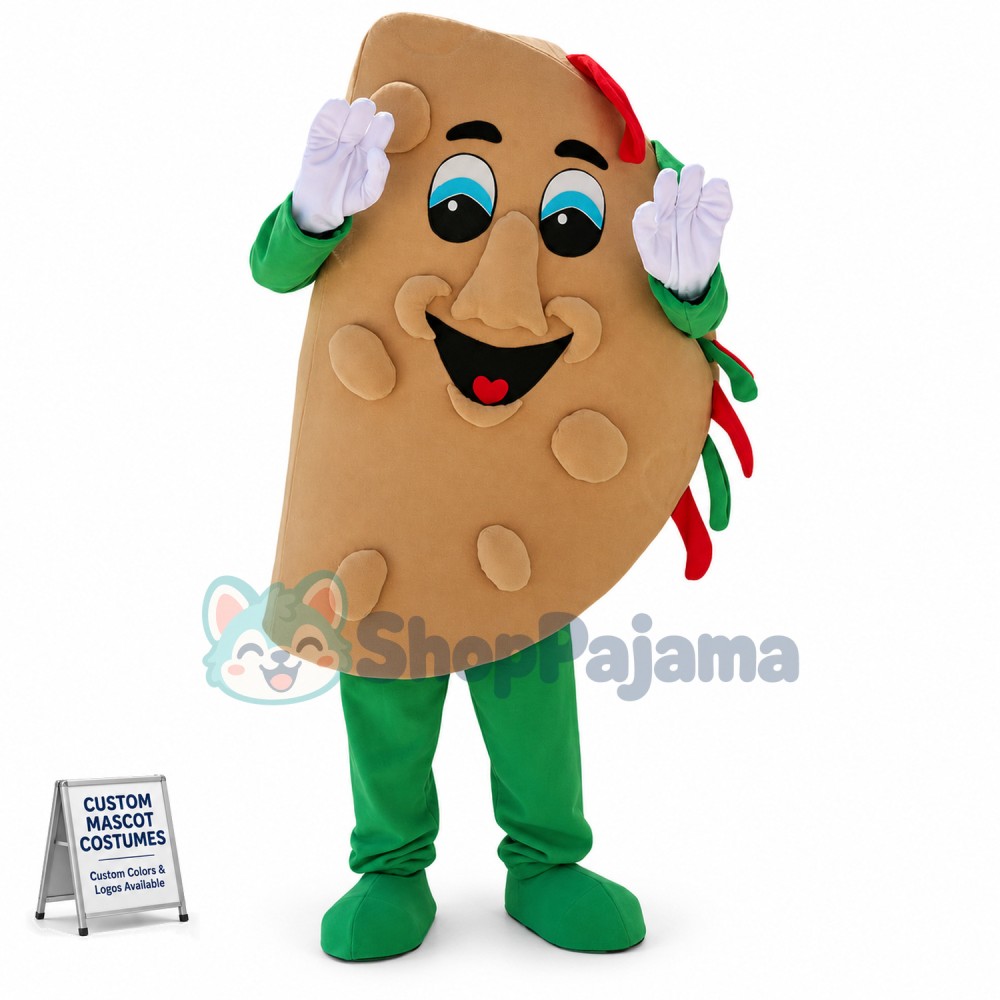 Fluffy Pancake Full of Vegetable Fillings Mascot Costume