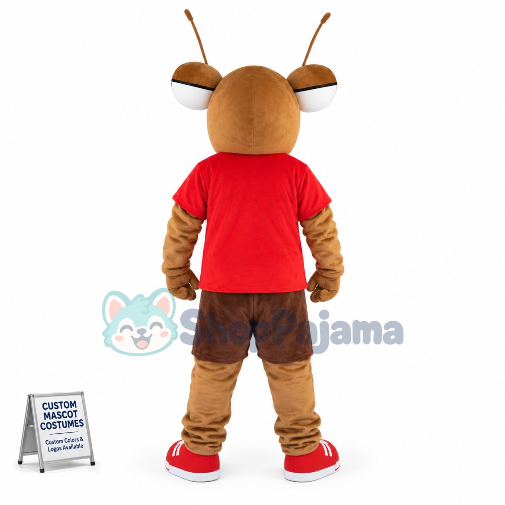 Brown Giant Fly With Eyes Isolated Mascot Costume