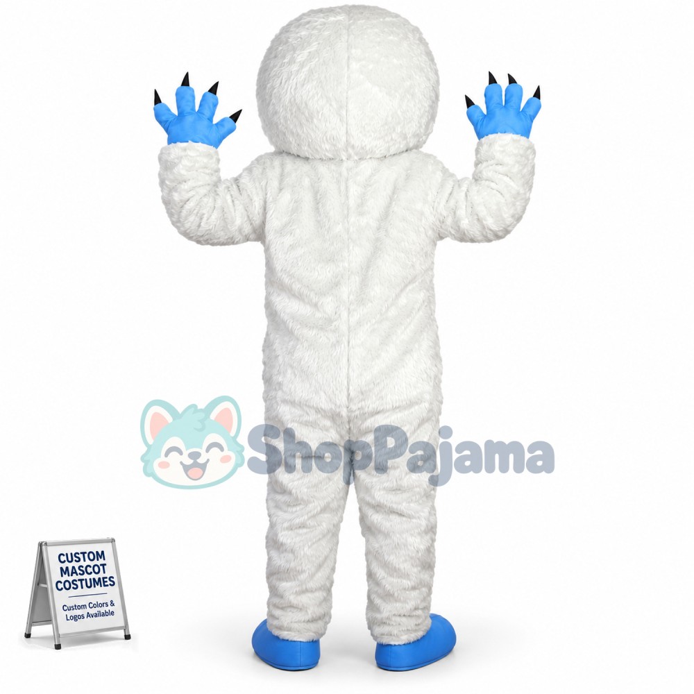 White Snow Monster With Sharp Claws Mascot Costume