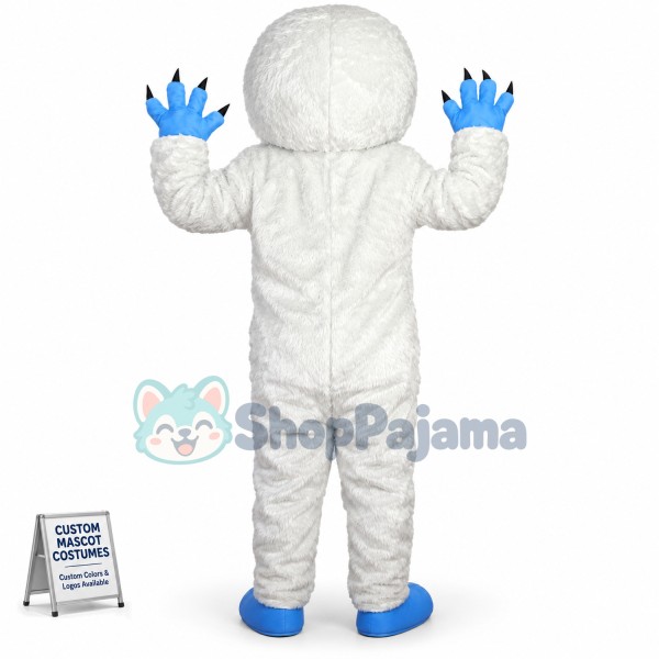 White Snow Monster With Sharp Claws Mascot Costume