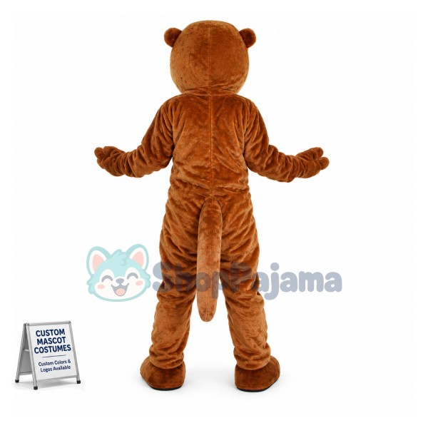 Calm Red-eyed Adult Beaver Mascot Costume