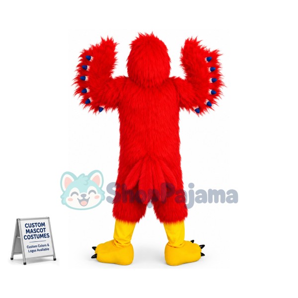 The Waving Wings Red-haired Falcon Mascot Costume