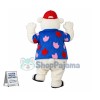 Beach Polar Bear Wearing Printed Shirt Mascot Costume