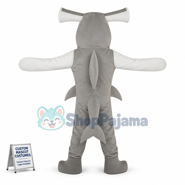 Biting Terrifying Great White Shark Mascot Costume