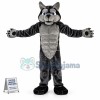 Adult Muscular Forceful Wolf Mascot Costume