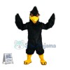 All Over Black Hairy Goshawk Mascot Costume