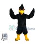 All Over Black Hairy Goshawk Mascot Costume