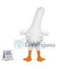 Fluttering Long Neck White Goose Mascot Costume