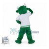 Ugly Green Monster With Fangs Mascot Costume