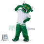 Ugly Green Monster With Fangs Mascot Costume