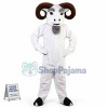 The Leading White Old Goat Mascot Costume