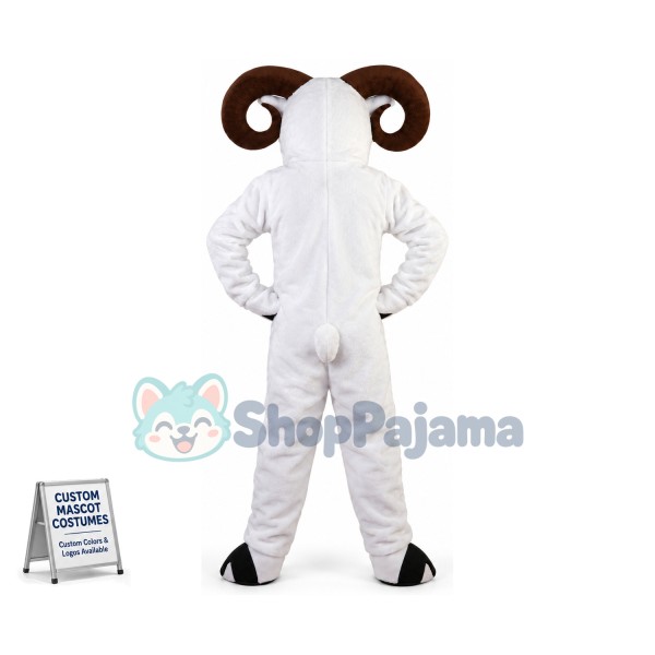The Leading White Old Goat Mascot Costume