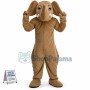 Brown Elephant With Drooping Ears Mascot Costume