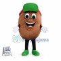Coffee Bean In The Baseball Cap Mascot Costume