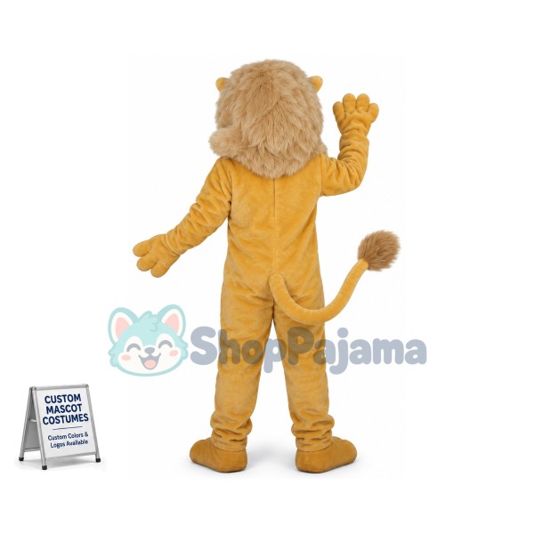 Wrestling Brown Male Lion Mascot Costume