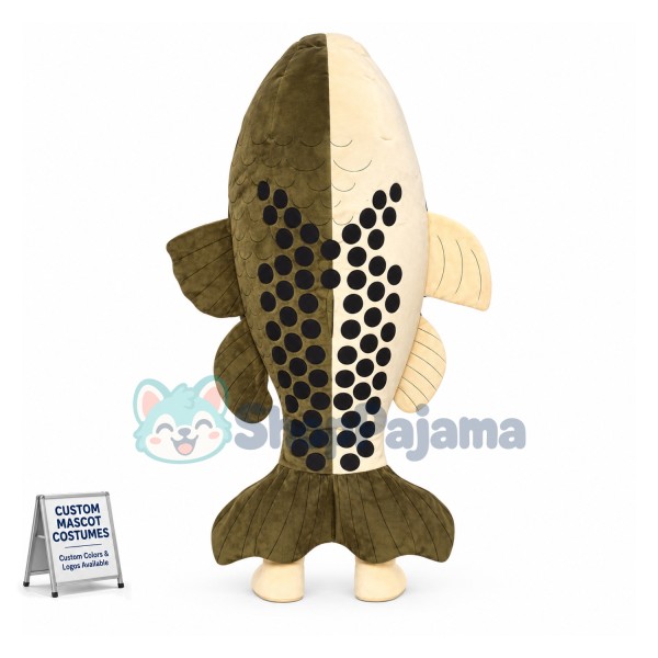 Vividly Erected Crucian Carp Mascot Costume