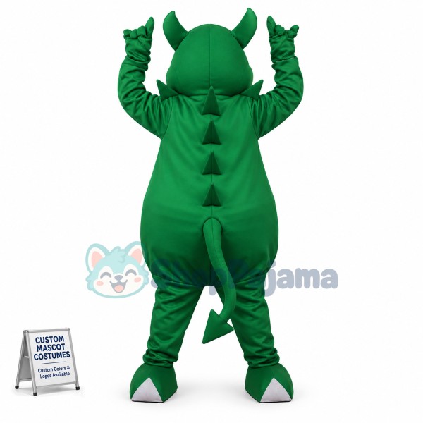 The Evil Green Devil Mascot Costume