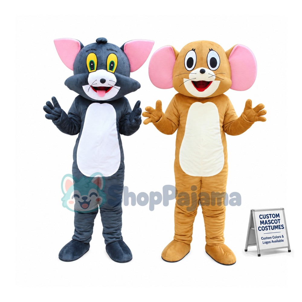 Tom and Jerry Adult Cartoon Mascot Costume
