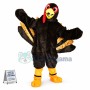 Peacock With Golden Tail Feathers Mascot Costume