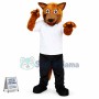 The Training Brown Police Wolfdog Mascot Costume