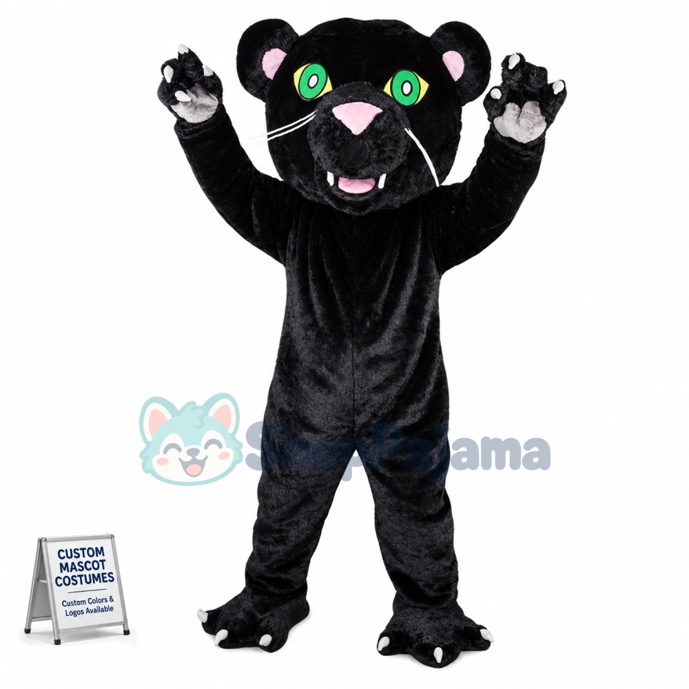 The Fast-growing Baby Panther Mascot Costume