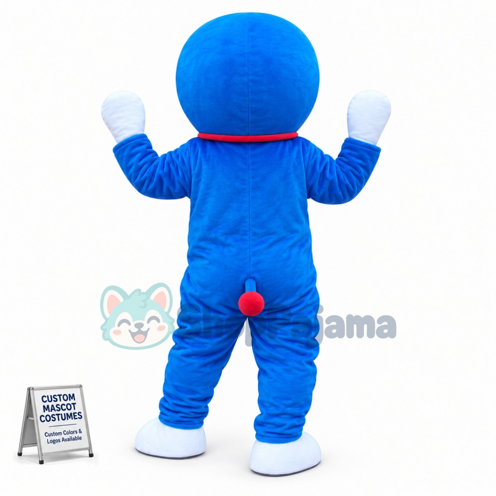 Doraemon With Big Smile Face Mascot Costume