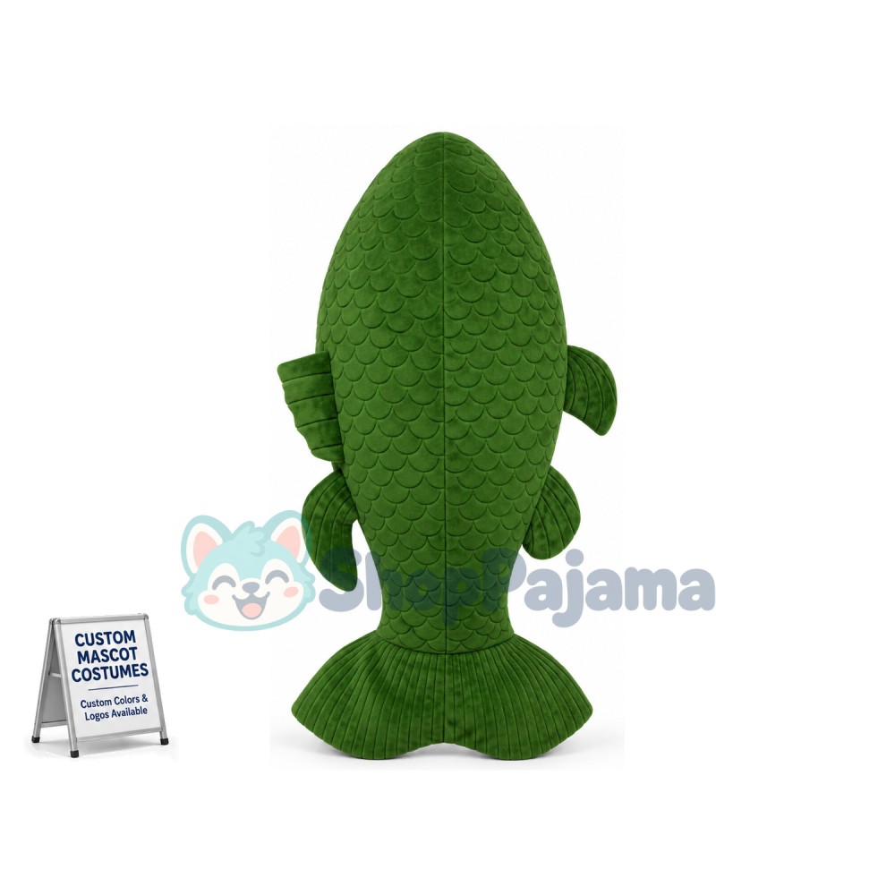 Swimming Green Deep-sea Fish Mascot Costume