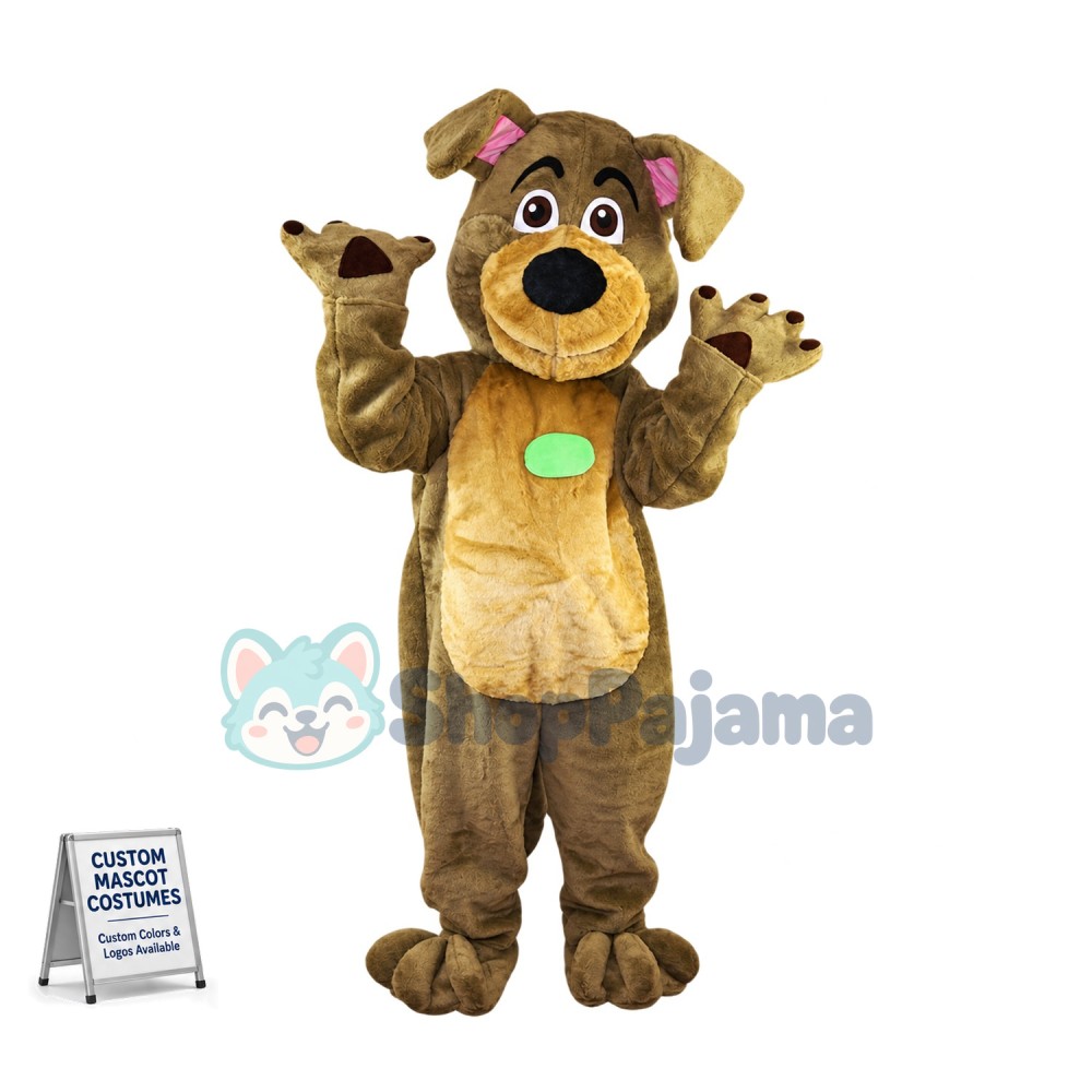 Amicable The Brown House Dog Mascot Costume