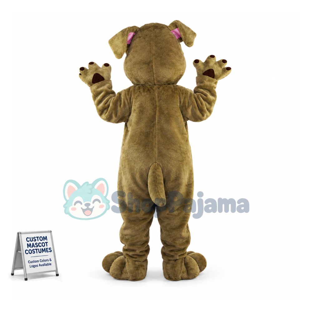 Amicable The Brown House Dog Mascot Costume