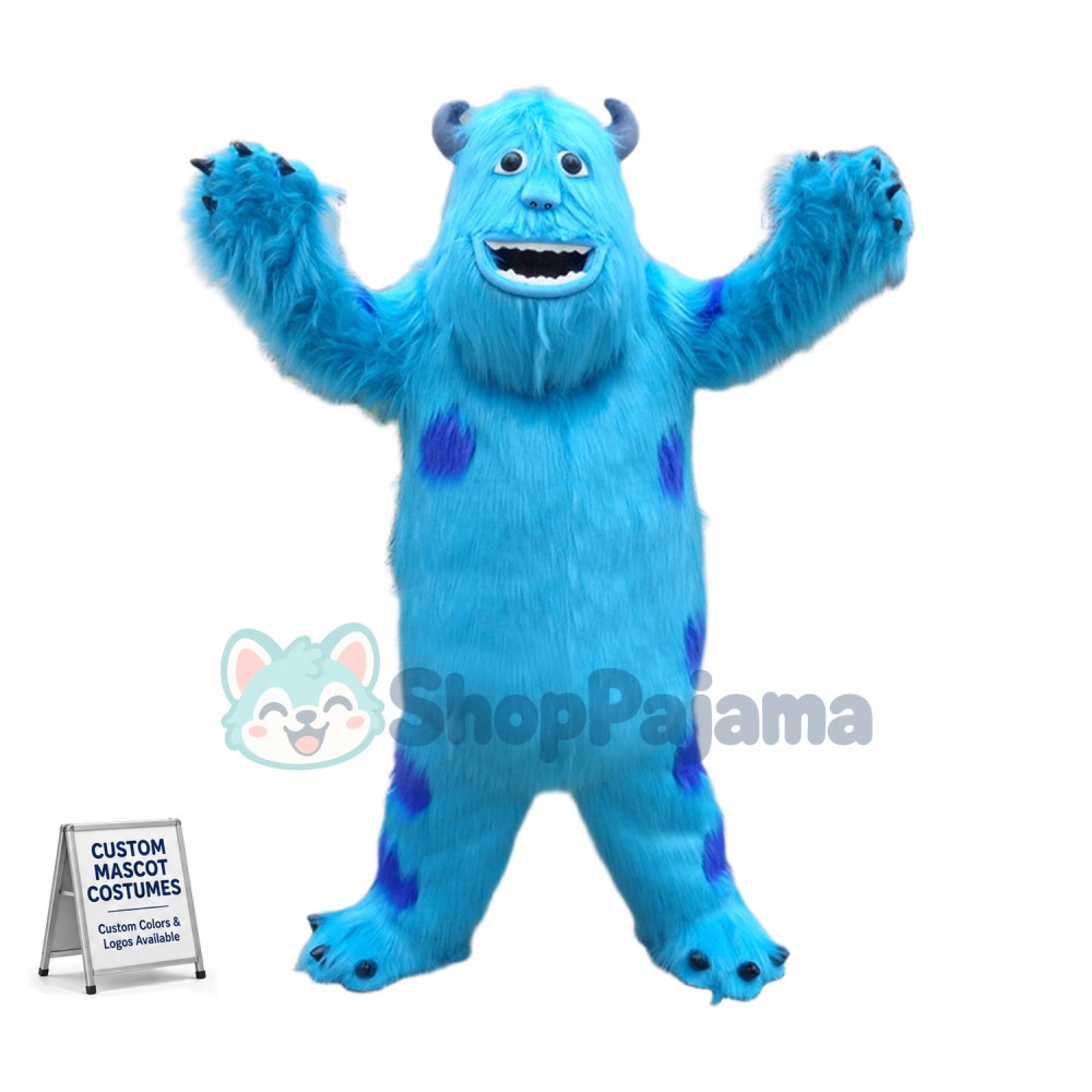 Blue Shaggy Monster Sullivan Mascot Costume