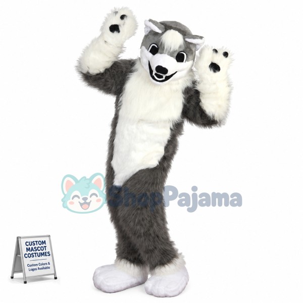 The Loyal Active Husky Mascot Costume