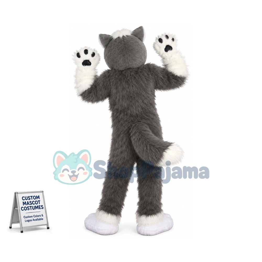 The Loyal Active Husky Mascot Costume