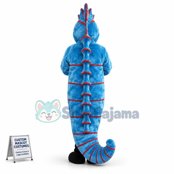 Duck-billed Blue Seahorse Mascot Costume