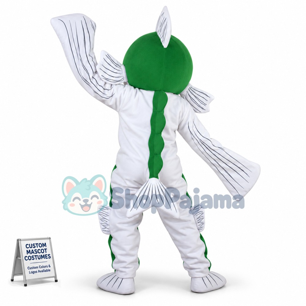 Ugly Green Head Catfish Mascot Costume